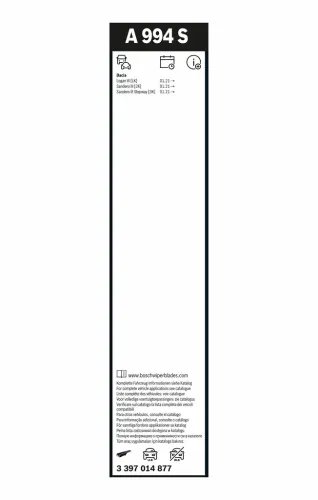 Wischblatt vorne BOSCH 3 397 014 877 Bild Wischblatt vorne BOSCH 3 397 014 877