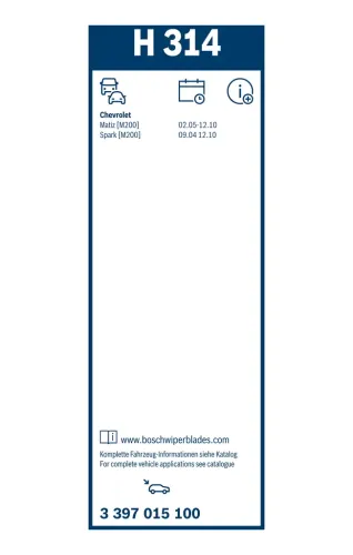 Wischblatt hinten BOSCH 3 397 015 100 Bild Wischblatt hinten BOSCH 3 397 015 100