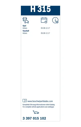 Wischblatt hinten BOSCH 3 397 015 102 Bild Wischblatt hinten BOSCH 3 397 015 102