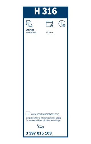 Wischblatt hinten BOSCH 3 397 015 103 Bild Wischblatt hinten BOSCH 3 397 015 103