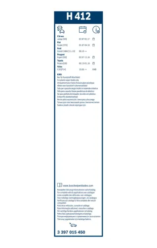 Wischblatt hinten BOSCH 3 397 015 450 Bild Wischblatt hinten BOSCH 3 397 015 450