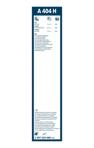 Wischblatt hinten BOSCH 3 397 016 086 Bild Wischblatt hinten BOSCH 3 397 016 086