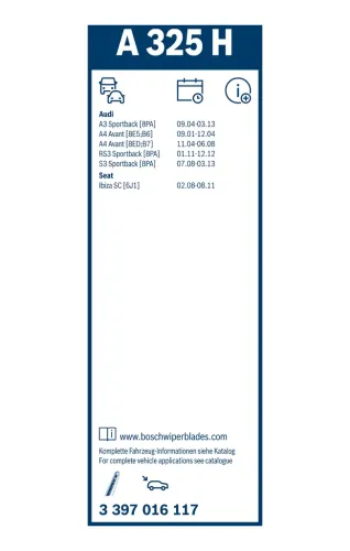 Wischblatt BOSCH 3 397 016 117 Bild Wischblatt BOSCH 3 397 016 117