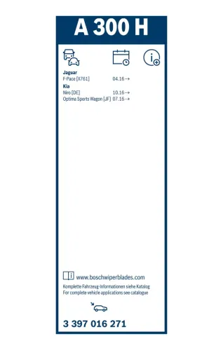 Wischblatt hinten BOSCH 3 397 016 271 Bild Wischblatt hinten BOSCH 3 397 016 271