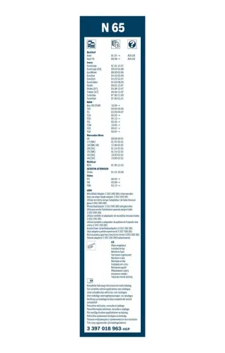 Wischblatt BOSCH 3 397 018 963 Bild Wischblatt BOSCH 3 397 018 963