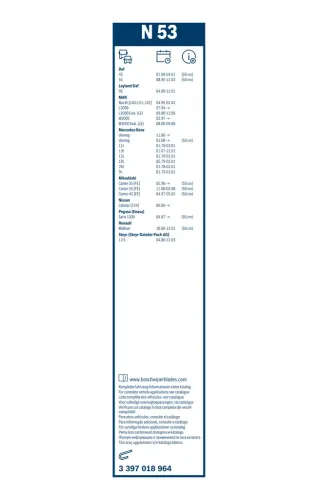 Wischblatt BOSCH 3 397 018 964 Bild Wischblatt BOSCH 3 397 018 964