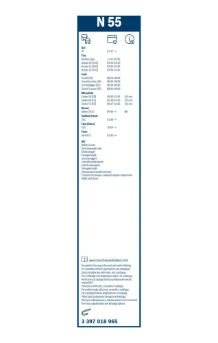 Wischblatt BOSCH 3 397 018 965 Bild Wischblatt BOSCH 3 397 018 965