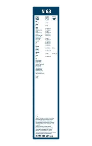 Wischblatt BOSCH 3 397 018 966 Bild Wischblatt BOSCH 3 397 018 966
