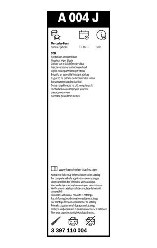 Wischblatt vorne BOSCH 3 397 110 004 Bild Wischblatt vorne BOSCH 3 397 110 004