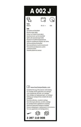 Wischblatt vorne BOSCH 3 397 110 00B Bild Wischblatt vorne BOSCH 3 397 110 00B