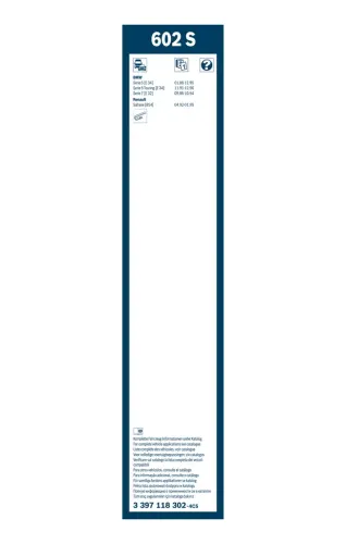Wischblatt vorne BOSCH 3 397 118 302 Bild Wischblatt vorne BOSCH 3 397 118 302