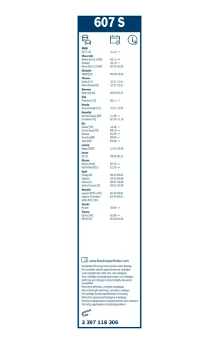 Wischblatt BOSCH 3 397 118 306 Bild Wischblatt BOSCH 3 397 118 306