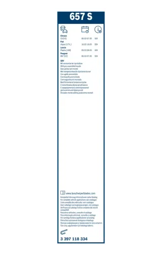 Wischblatt vorne BOSCH 3 397 118 334 Bild Wischblatt vorne BOSCH 3 397 118 334