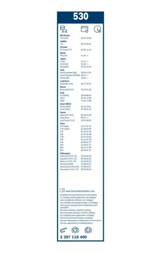 Wischblatt vorne BOSCH 3 397 118 400 Bild Wischblatt vorne BOSCH 3 397 118 400