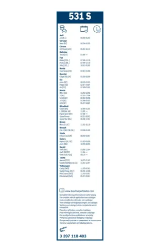 Wischblatt BOSCH 3 397 118 403 Bild Wischblatt BOSCH 3 397 118 403