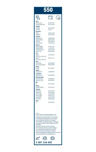 Wischblatt vorne BOSCH 3 397 118 420 Bild Wischblatt vorne BOSCH 3 397 118 420