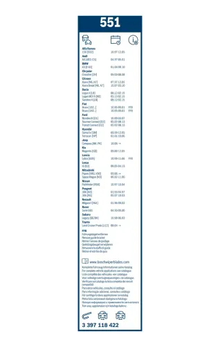 Wischblatt vorne BOSCH 3 397 118 422 Bild Wischblatt vorne BOSCH 3 397 118 422