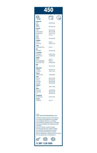 Wischblatt vorne BOSCH 3 397 118 505 Bild Wischblatt vorne BOSCH 3 397 118 505