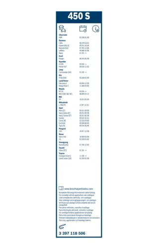 Wischblatt BOSCH 3 397 118 506 Bild Wischblatt BOSCH 3 397 118 506