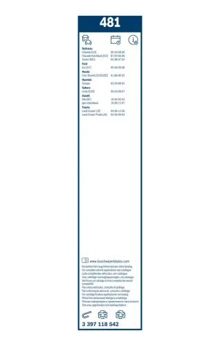 Wischblatt vorne BOSCH 3 397 118 542 Bild Wischblatt vorne BOSCH 3 397 118 542