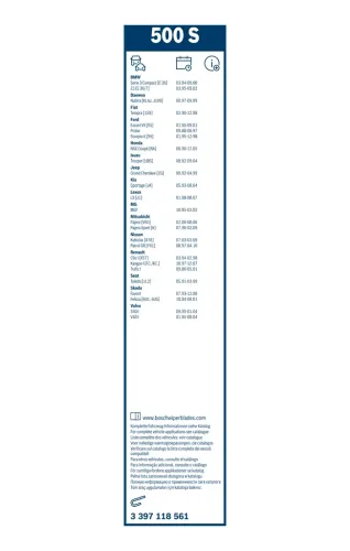 Wischblatt BOSCH 3 397 118 561 Bild Wischblatt BOSCH 3 397 118 561