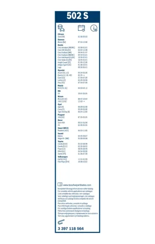 Wischblatt BOSCH 3 397 118 564 Bild Wischblatt BOSCH 3 397 118 564