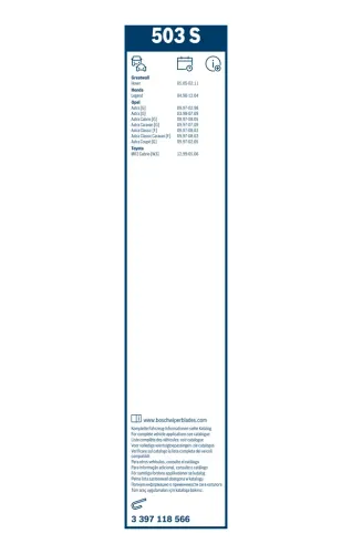 Wischblatt vorne BOSCH 3 397 118 566 Bild Wischblatt vorne BOSCH 3 397 118 566