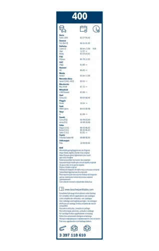 Wischblatt vorne BOSCH 3 397 118 610 Bild Wischblatt vorne BOSCH 3 397 118 610