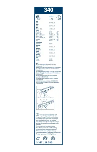 Wischblatt vorne BOSCH 3 397 118 700 Bild Wischblatt vorne BOSCH 3 397 118 700