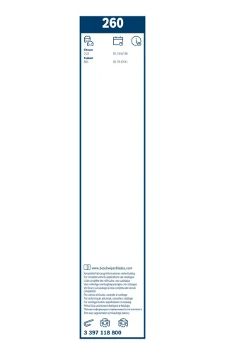 Wischblatt vorne BOSCH 3 397 118 800 Bild Wischblatt vorne BOSCH 3 397 118 800