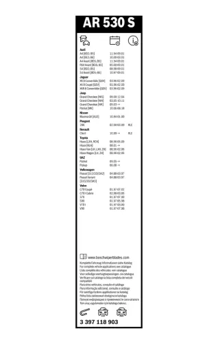 Wischblatt vorne BOSCH 3 397 118 903 Bild Wischblatt vorne BOSCH 3 397 118 903