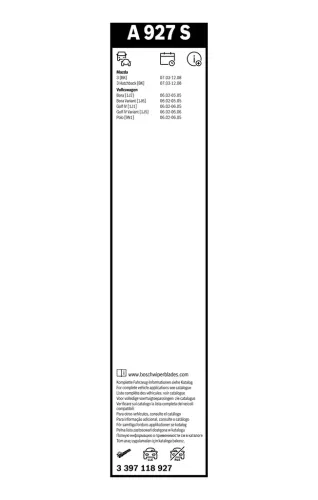 Wischblatt BOSCH 3 397 118 927 Bild Wischblatt BOSCH 3 397 118 927