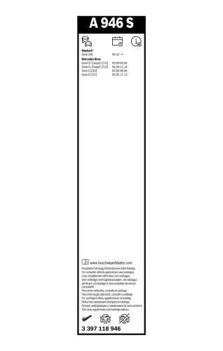 Wischblatt BOSCH 3 397 118 946 Bild Wischblatt BOSCH 3 397 118 946