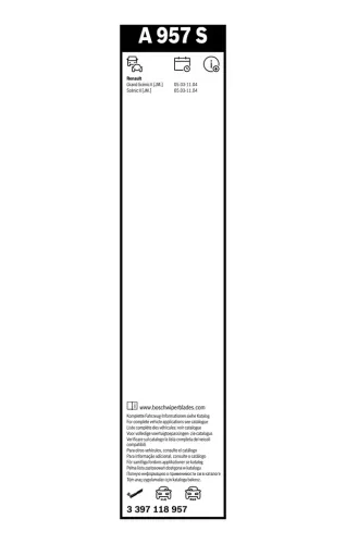 Wischblatt seitlicher Einbau BOSCH 3 397 118 957 Bild Wischblatt seitlicher Einbau BOSCH 3 397 118 957