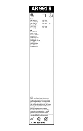 Wischblatt vorne BOSCH 3 397 118 991 Bild Wischblatt vorne BOSCH 3 397 118 991