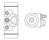 Radbremszylinder Hinterachse BOSCH F 026 002 344 Bild Radbremszylinder Hinterachse BOSCH F 026 002 344