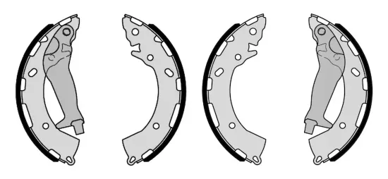 Bremsbackensatz Hinterachse BOSCH F 026 008 023 Bild Bremsbackensatz Hinterachse BOSCH F 026 008 023