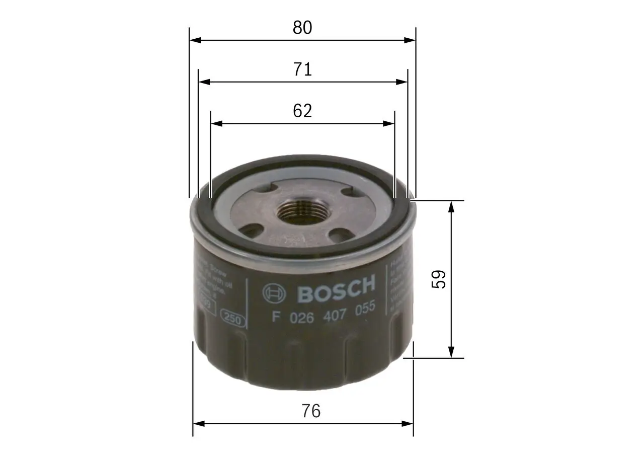 Ölfilter BOSCH F 026 407 055 Bild Ölfilter BOSCH F 026 407 055