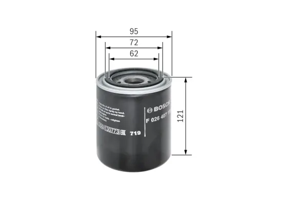 Ölfilter BOSCH F 026 407 198 Bild Ölfilter BOSCH F 026 407 198