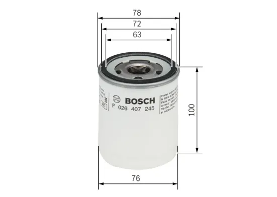 Ölfilter BOSCH F 026 407 245 Bild Ölfilter BOSCH F 026 407 245