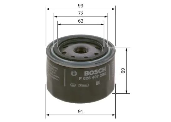 Hydraulikfilter, Automatikgetriebe BOSCH F 026 407 282 Bild Hydraulikfilter, Automatikgetriebe BOSCH F 026 407 282