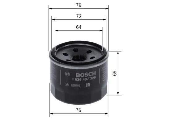 Ölfilter BOSCH F 026 407 329 Bild Ölfilter BOSCH F 026 407 329