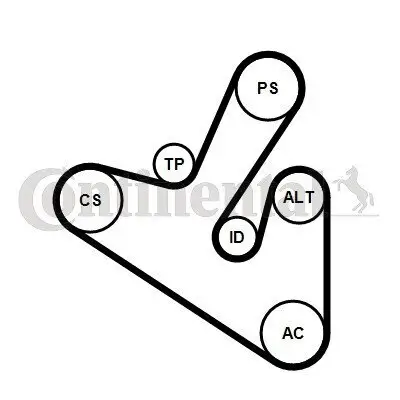 Keilrippenriemensatz CONTITECH 6PK1710K1 Bild Keilrippenriemensatz CONTITECH 6PK1710K1