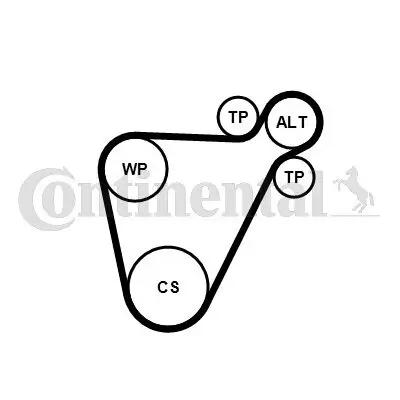 Keilrippenriemensatz CONTITECH 8PK954 EXTRA K1
