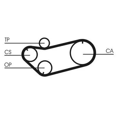 Zahnriemen rechts CONTITECH CT659 Bild Zahnriemen rechts CONTITECH CT659