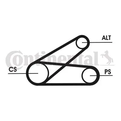 Keilrippenriemensatz CONTITECH 6PK873 ELAST T1