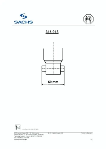 Stoßdämpfer SACHS 315 913 Bild Stoßdämpfer SACHS 315 913