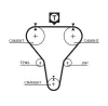 Zahnriemensatz GATES K015273XS Bild Zahnriemensatz GATES K015273XS