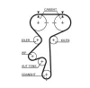 Zahnriemensatz GATES K015461XS Bild Zahnriemensatz GATES K015461XS