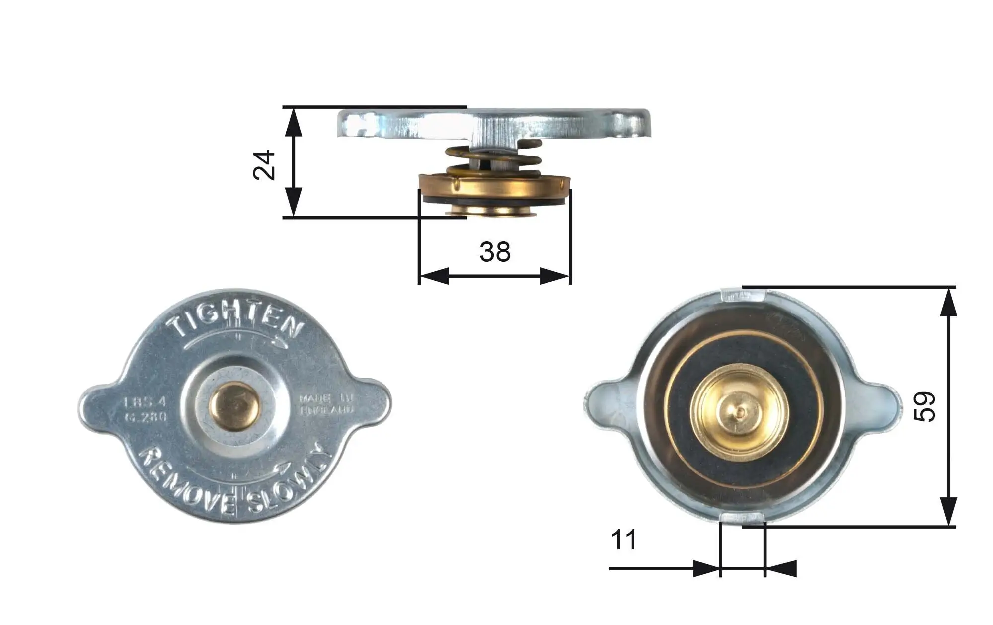 Verschlussdeckel, Kühler GATES RC106